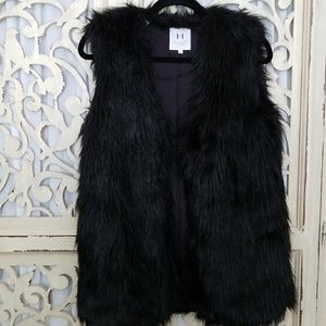 Long Faux Fur Vest by Halston Heritage